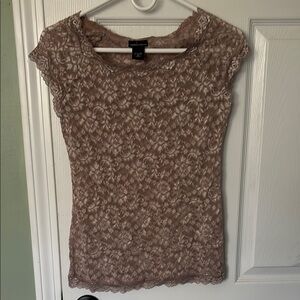 Dusty rose lace top